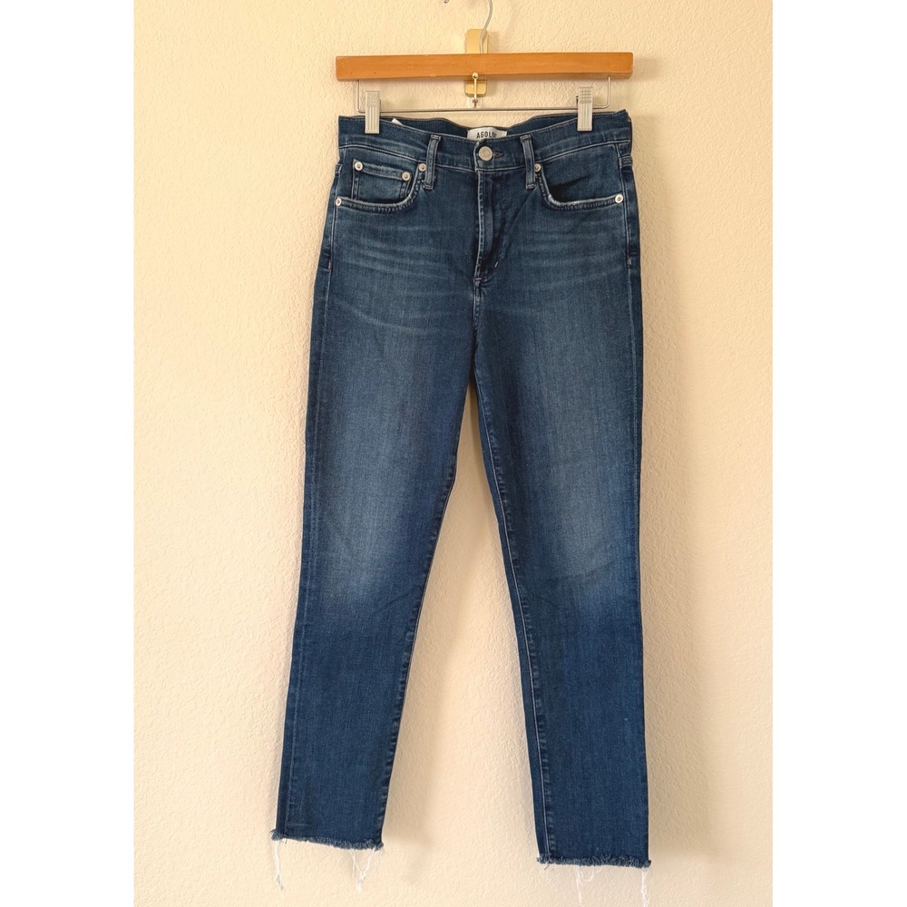 Women's Agolde Sophie High Rise Raw Hem Crop Skinny Jeans A018-3005 Size 27